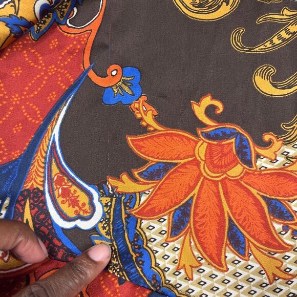 Chicos Asymmetrical Tunic Shirt Boho Colorful Long Sleeve Lace Up Top 3P XLP - Picture 11 of 11